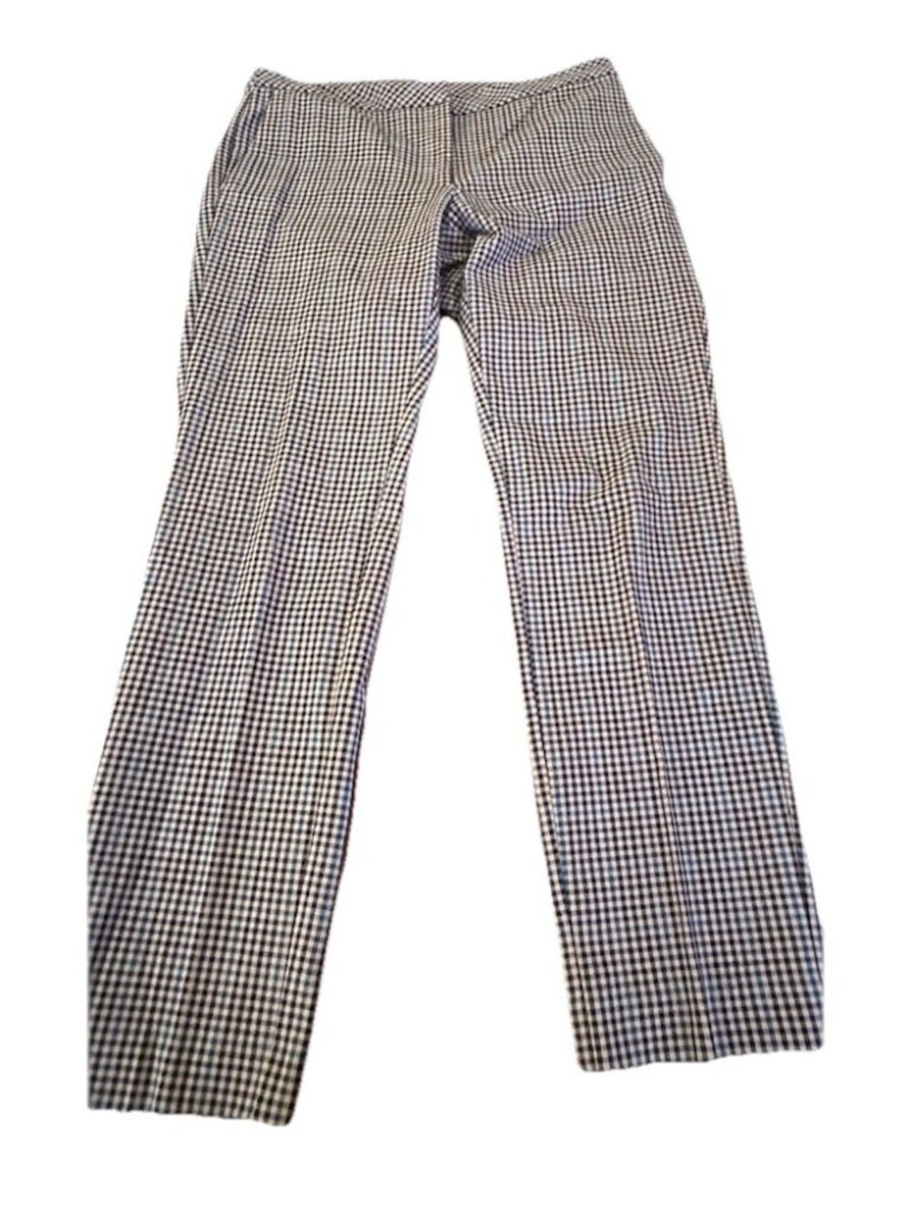 J JILL Tan Plaid Premium Bi-Stretch Pants Sz 8 Slim Fit Classic Style
